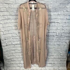 NWT T. ROSE sheer  tunic/cover up |  blush pink | size 4x